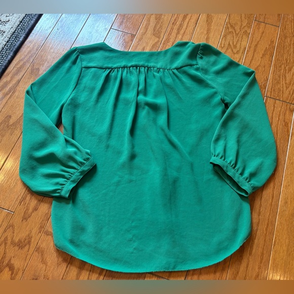 Maeve Flowy Green Blouse Womens size 0 - Picture 2 of 5